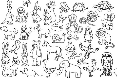 animal clipart outline|free printable animal clip art.